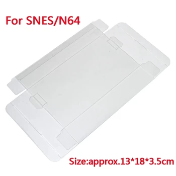Защитная крышка коробки для дисплея из прозрачного ПЭТ-пластика для SNES/N64 CIB в коробках с картриджами для игр