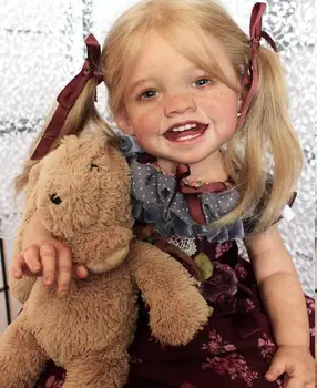 FBBD Заказала ограниченную поставку 28-дюймовой возрожденной малышки Милы с волосами, укорененными вручную, уже готовой куклы в Рождественский подарок