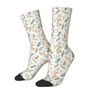 Чулки для экипажа All Seasons, носки с милыми лисами и кроликами, длинные носки в стиле харадзюку в стиле хип-хоп, Аксессуары для мужчин и женщин, Рождественские подарки
